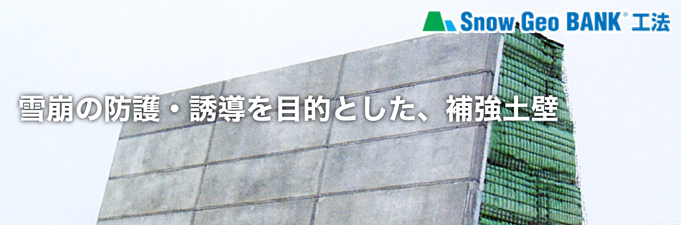 雪崩の防護・誘導を目的とした、補強土壁